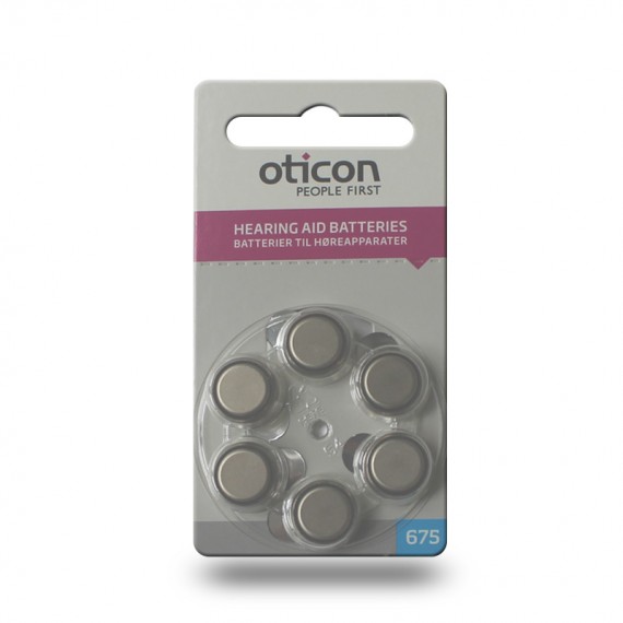 Oticon hearing aid batteries blue 675 Northside Audiology